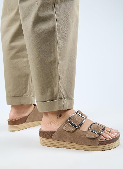 Manijero Vizon Kadın Süet Terlik MNJ.038.10 - Görsel 7