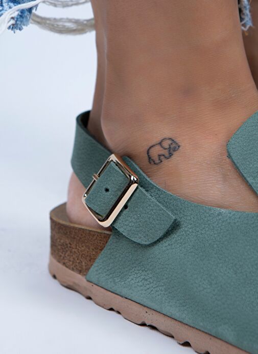 Manijero Manijero Yeşil Gold Yeşil Kadın Deri Sandalet MNJ.076.03 Boyner'de! Yeşil Gold - 5. görsel