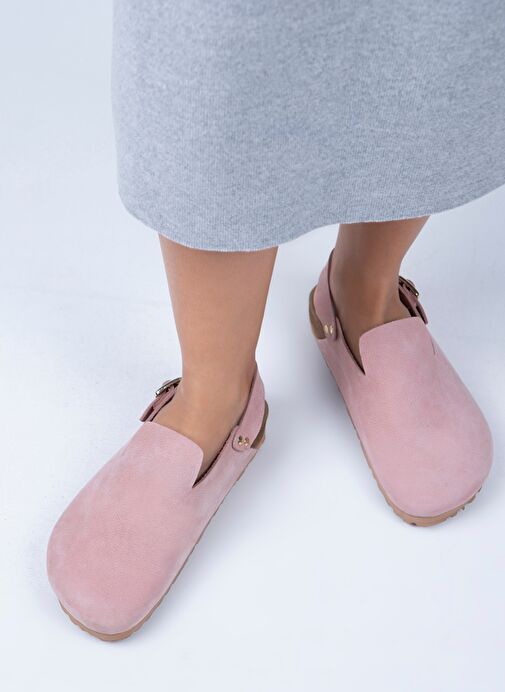 Manijero Pembe Kadın Deri Sandalet MNJ.076.07 - Görsel 2