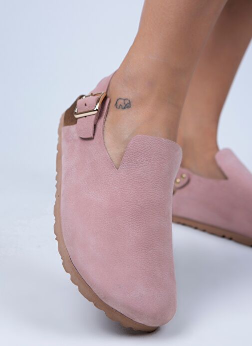 Manijero Pembe Kadın Deri Sandalet MNJ.076.07 - Görsel 6