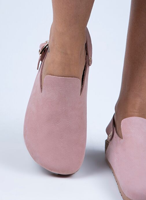 Manijero Pembe Kadın Deri Sandalet MNJ.076.07 - Görsel 7
