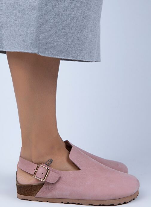 Manijero Pembe Kadın Deri Sandalet MNJ.076.07 - Görsel 3