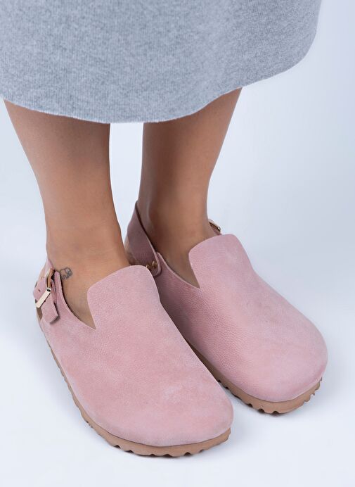 Manijero Pembe Kadın Deri Sandalet MNJ.076.07 - Görsel 4