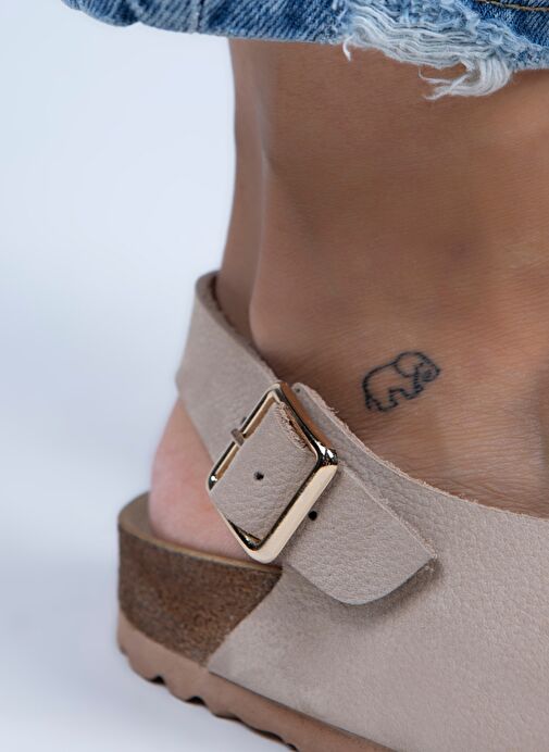 Manijero Bej Kadın Deri Sandalet MNJ.076.09 - Görsel 5