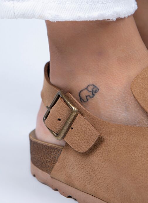 Manijero Taba Kadın Deri Sandalet MNJ.076.10 - Görsel 5