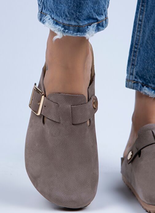 Manijero Vizon Kadın Deri Terlik MNJ.077.04 - Görsel 6