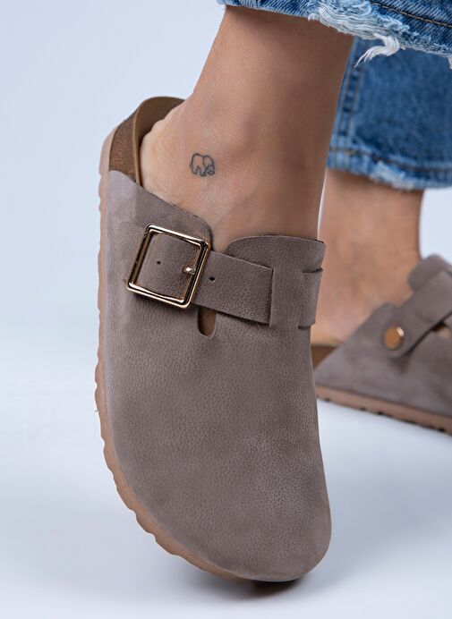 Manijero Vizon Kadın Deri Terlik MNJ.077.04 - Görsel 5