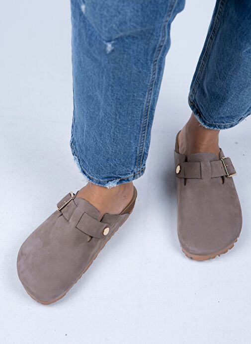 Manijero Vizon Kadın Deri Terlik MNJ.077.04 - Görsel 7