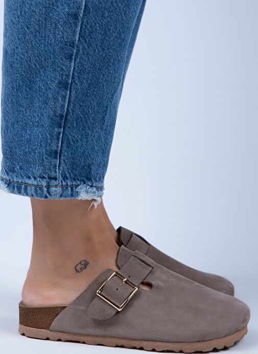 Manijero Vizon Kadın Deri Terlik MNJ.077.04 - Görsel 3