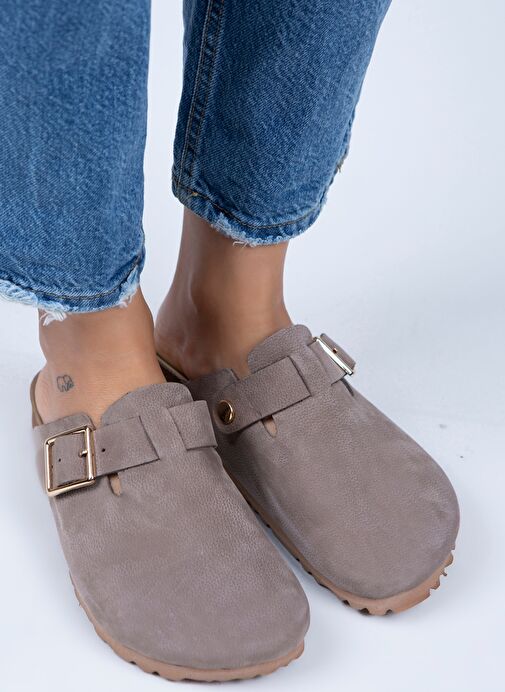 Manijero Vizon Kadın Deri Terlik MNJ.077.04 - Görsel 2