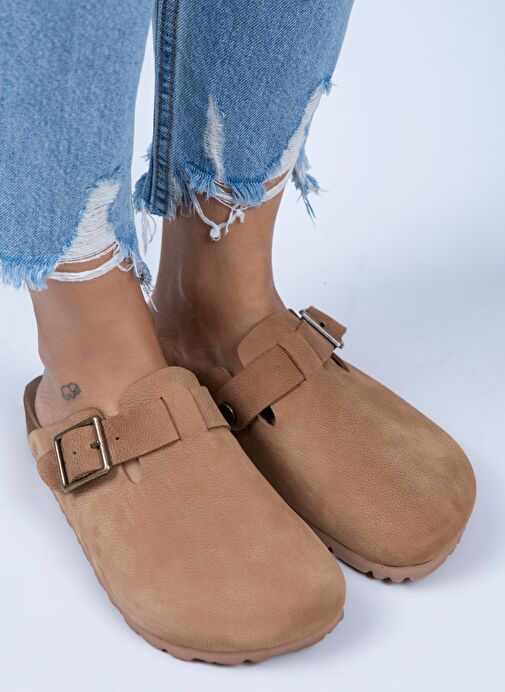 Manijero Taba Kadın Deri Terlik MNJ.077.07 - Görsel 3