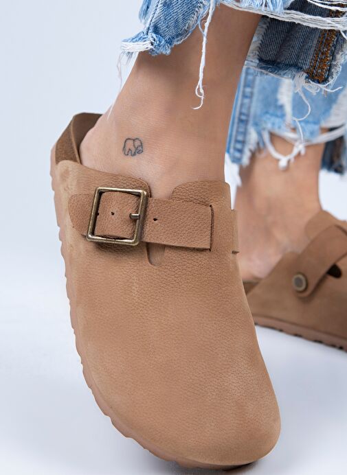 Manijero Taba Kadın Deri Terlik MNJ.077.07 - Görsel 5