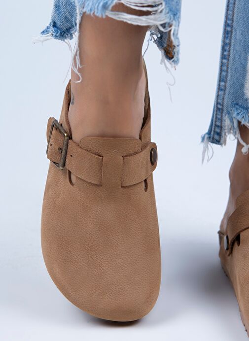 Manijero Taba Kadın Deri Terlik MNJ.077.07 - Görsel 6