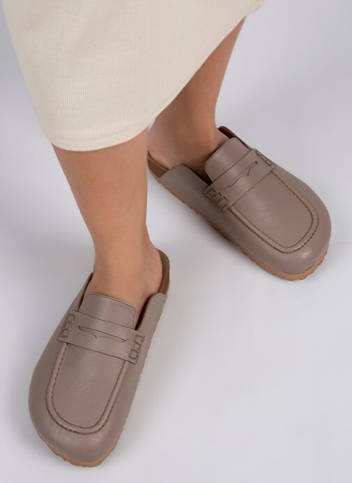 Manijero Lori Kadın Hakiki Deri Bağcıksız Vizon Terlik - Görsel 3