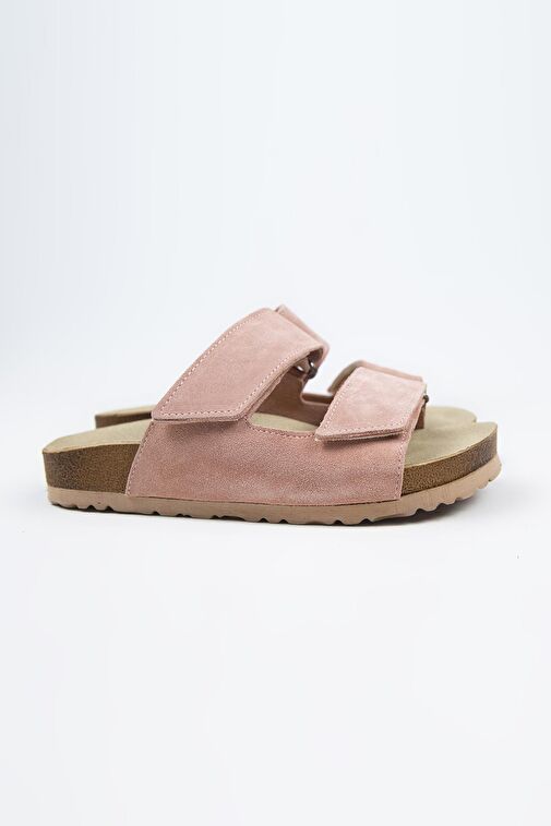 Manijero Pudra Kadın Süet Terlik MNJ.009.13 - Görsel 3