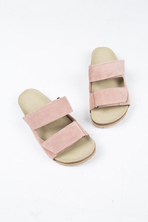 Manijero Pudra Kadın Süet Terlik MNJ.009.13 - Görsel 8