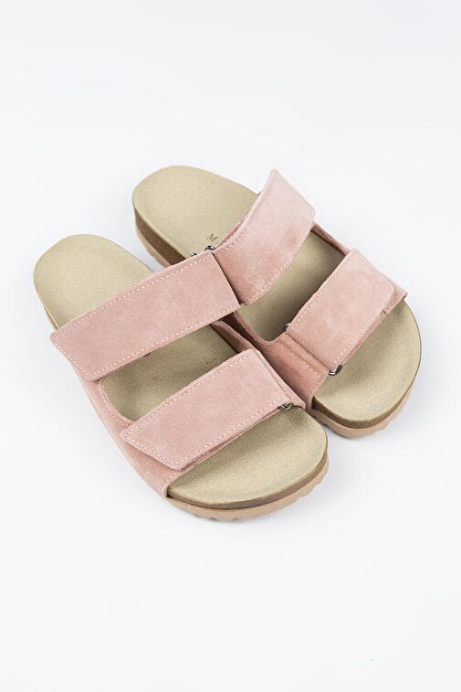 Manijero Pudra Kadın Süet Terlik MNJ.009.13 - Görsel 9