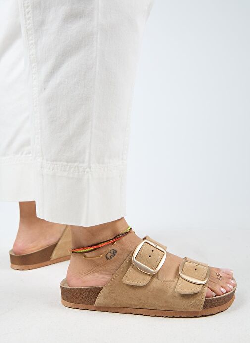 Manijero Kum Kadın Süet Terlik MNJ.010.32 - Görsel 4