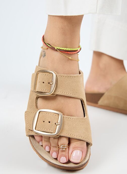 Manijero Kum Kadın Süet Terlik MNJ.010.32 - Görsel 3