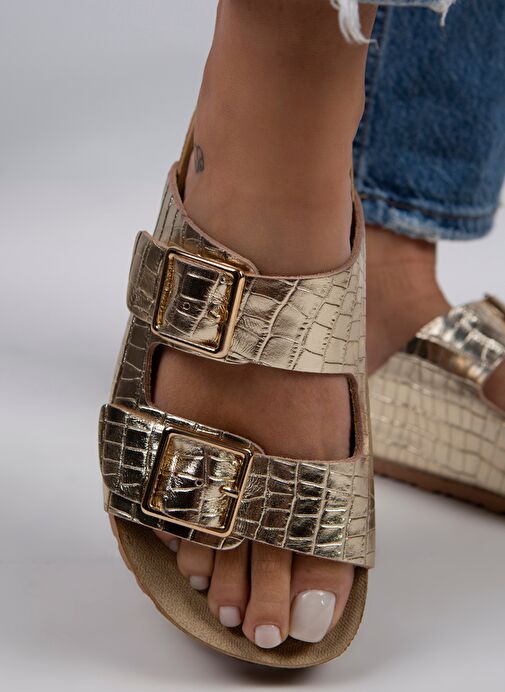 Manijero Gold Kadın Deri Terlik MNJ.091.01 - Görsel 6