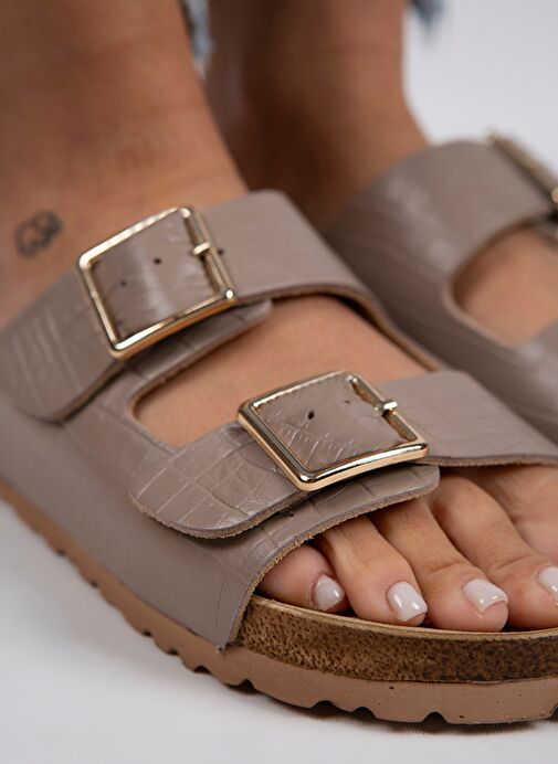 Manijero Vizon Kadın Deri Terlik MNJ.091.03 - Görsel 9