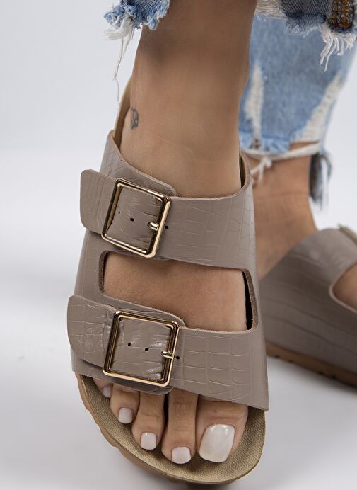 Manijero Vizon Kadın Deri Terlik MNJ.091.03 - Görsel 5