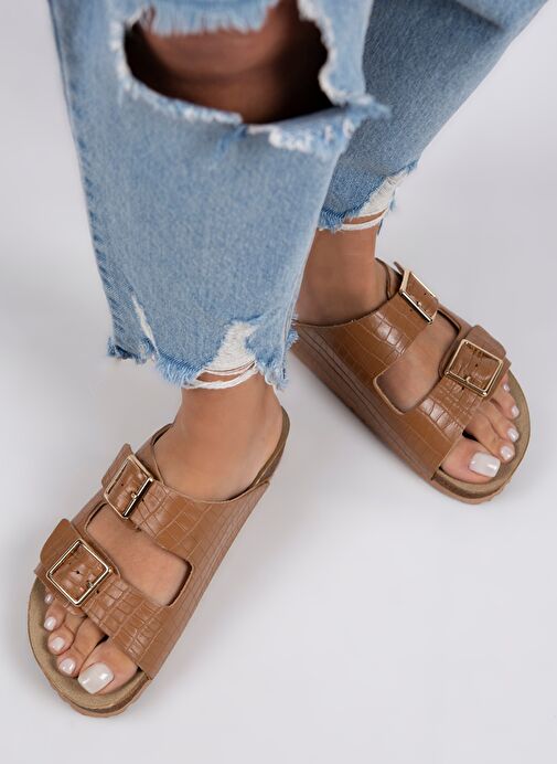 Manijero Taba Kadın Deri Terlik MNJ.091.05 - Görsel 2