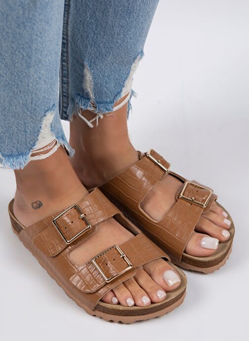 Manijero Taba Kadın Deri Terlik MNJ.091.05 - Görsel 3