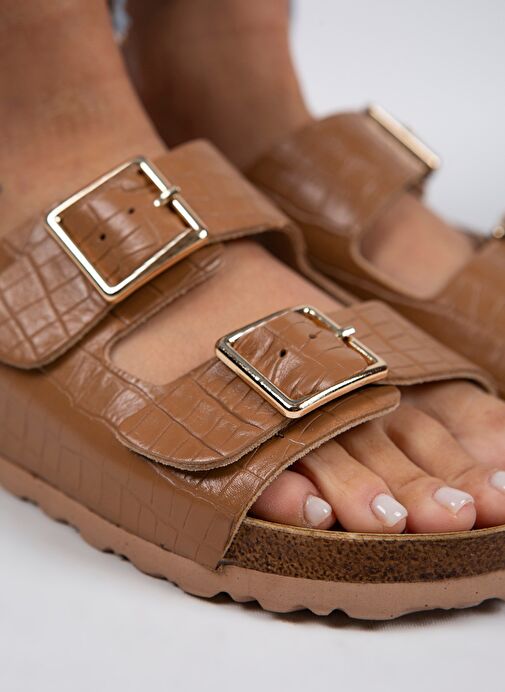 Manijero Taba Kadın Deri Terlik MNJ.091.05 - Görsel 4