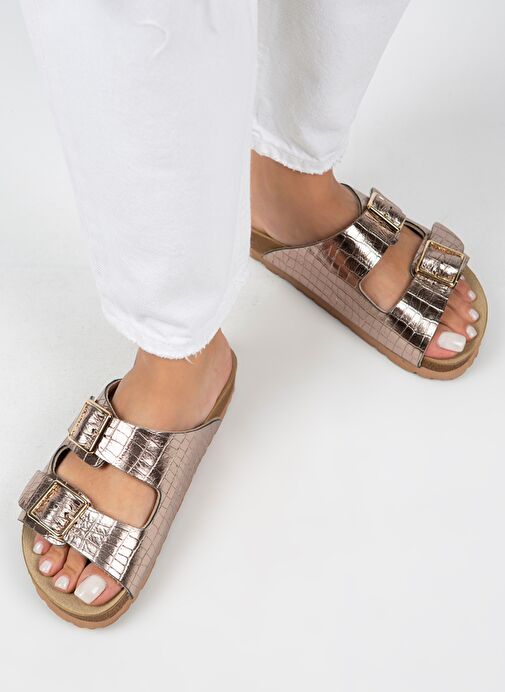 Manijero Bakır Kadın Deri Terlik MNJ.091.09 - Görsel 6