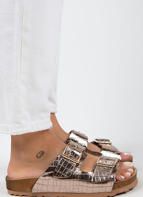 Manijero Bakır Kadın Deri Terlik MNJ.091.09 - Görsel 3