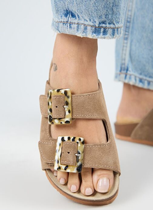 Manijero Vizon Kadın Süet Terlik MNJ.037.04 - Görsel 6