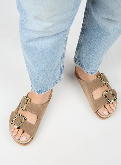 Manijero Vizon Kadın Süet Terlik MNJ.037.04 - Görsel 8