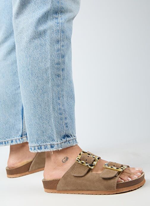 Manijero Vizon Kadın Süet Terlik MNJ.037.04 - Görsel 7