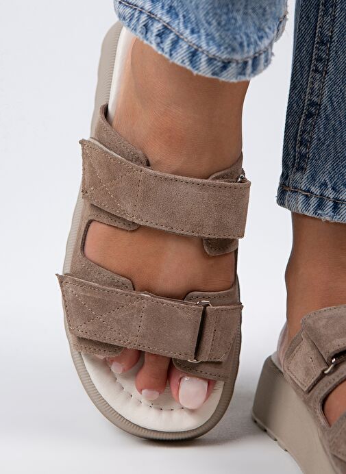 Manijero Vizon Kadın Süet Terlik MNJ.082.05 - Görsel 5