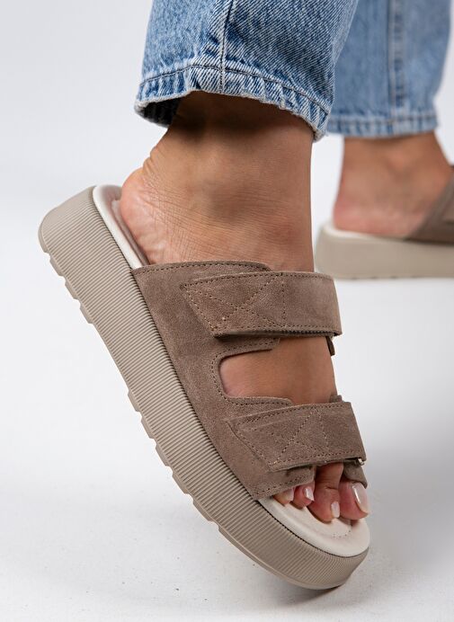 Manijero Vizon Kadın Süet Terlik MNJ.082.05 - Görsel 7