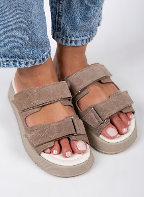 Manijero Vizon Kadın Süet Terlik MNJ.082.05 - Görsel 4