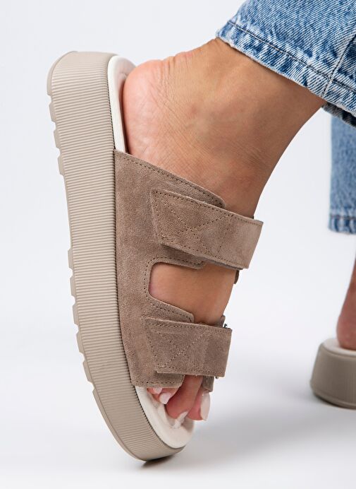 Manijero Vizon Kadın Süet Terlik MNJ.082.05 - Görsel 8