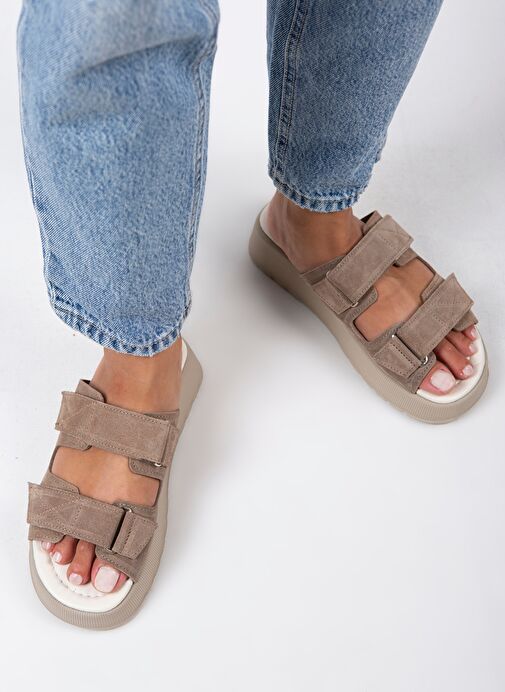 Manijero Vizon Kadın Süet Terlik MNJ.082.05 - Görsel 2