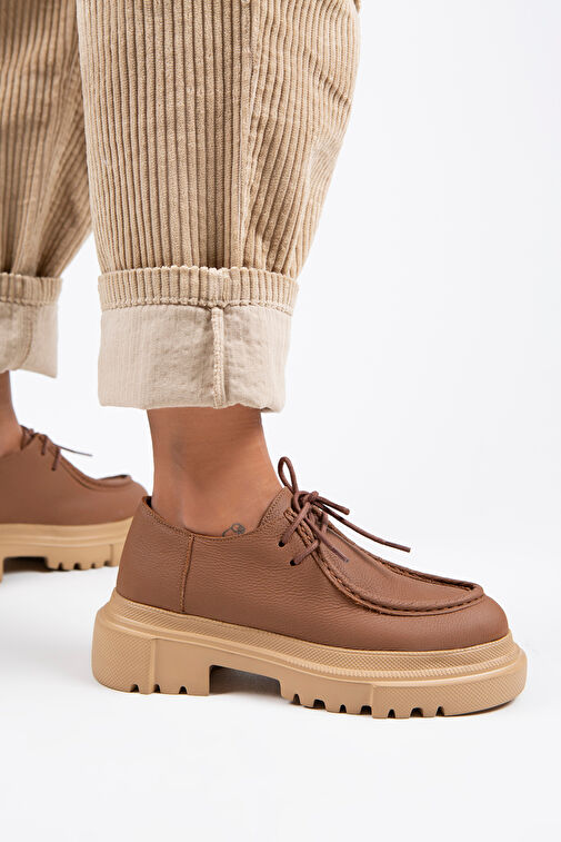 Manijero Taba Kadın Deri Günlük Ayakkabı MNJ.065.04 - Görsel 2