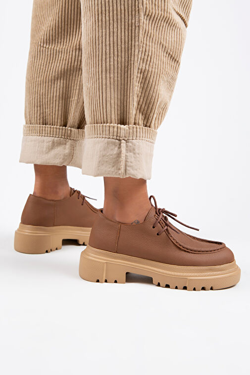 Manijero Taba Kadın Deri Günlük Ayakkabı MNJ.065.04 - Görsel 4