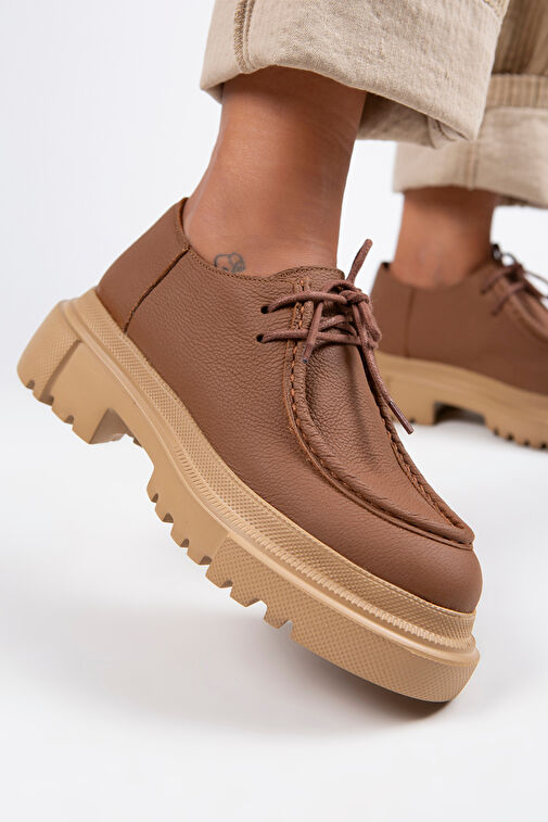 Manijero Taba Kadın Deri Günlük Ayakkabı MNJ.065.04 - Görsel 7