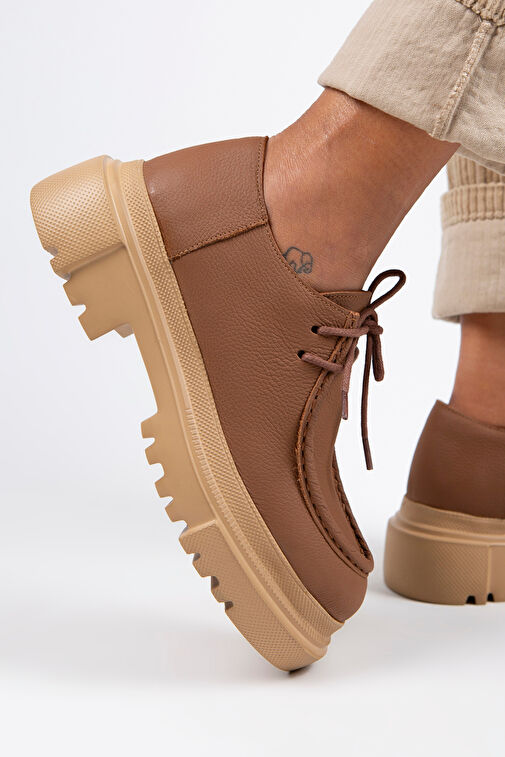 Manijero Taba Kadın Deri Günlük Ayakkabı MNJ.065.04 - Görsel 8