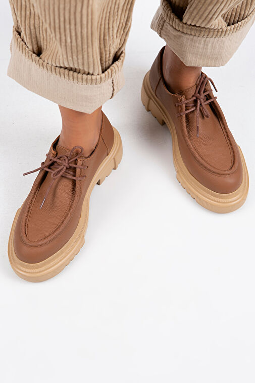 Manijero Taba Kadın Deri Günlük Ayakkabı MNJ.065.04 - Görsel 9