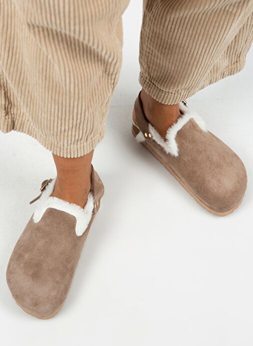 Manijero Vizon Kadın Süet - Kürklü Sandalet MNJ.100.02 - Görsel 7