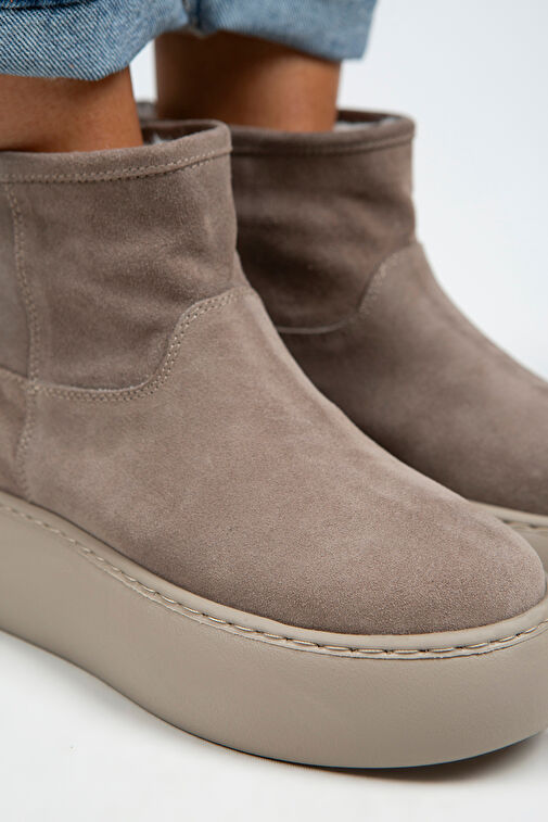 Manijero Gemma Kadın Hakiki Deri Düz İçi Kürklü Vizon Bot - Görsel 4