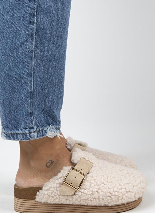 Manijero Bej Kadın Terlik MNJ.105.07 - Görsel 3