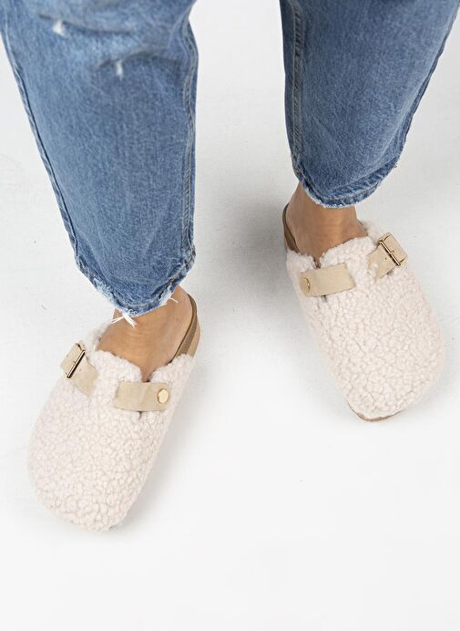 Manijero Bej Kadın Terlik MNJ.105.07 - Görsel 8