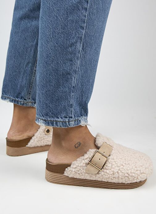 Manijero Bej Kadın Terlik MNJ.105.07 - Görsel 7