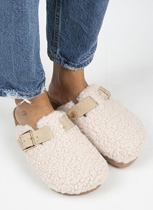 Manijero Bej Kadın Terlik MNJ.105.07 - Görsel 4